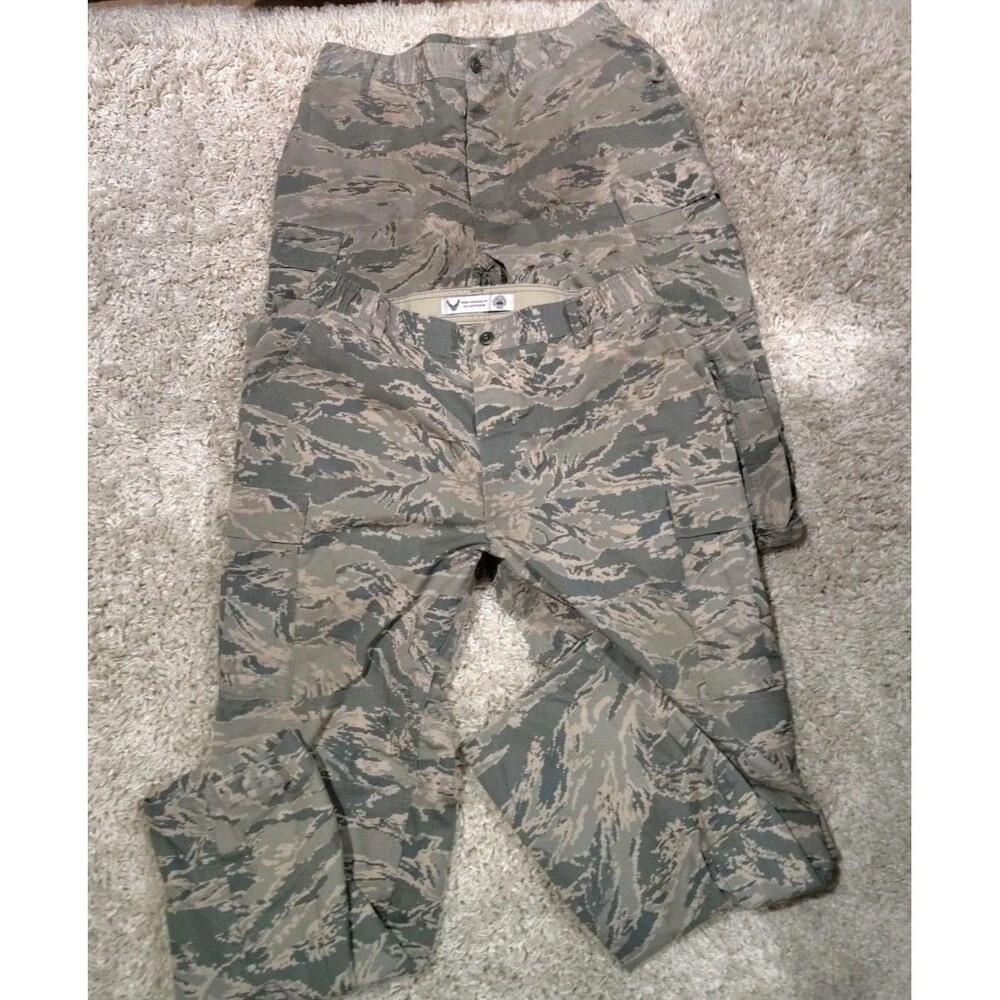 2 Pair US Air Force Utility Pants Trousers Digital Tiger Stripe Camo Sz 38 Reg